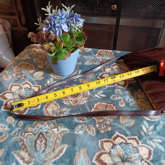 Vintage Genuine EEL Skin Leather Redish/Brown Clutch Purse W/Removable Strap 10" - Picture 4 of 16